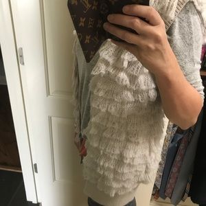 Long vest, sweater material